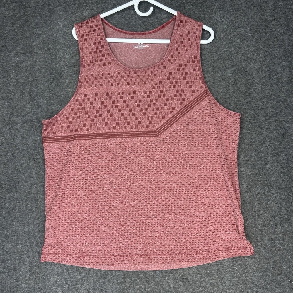 Bearbottom Tank Top Shirt‎ Mens XL Red Athletic Stretch Performance